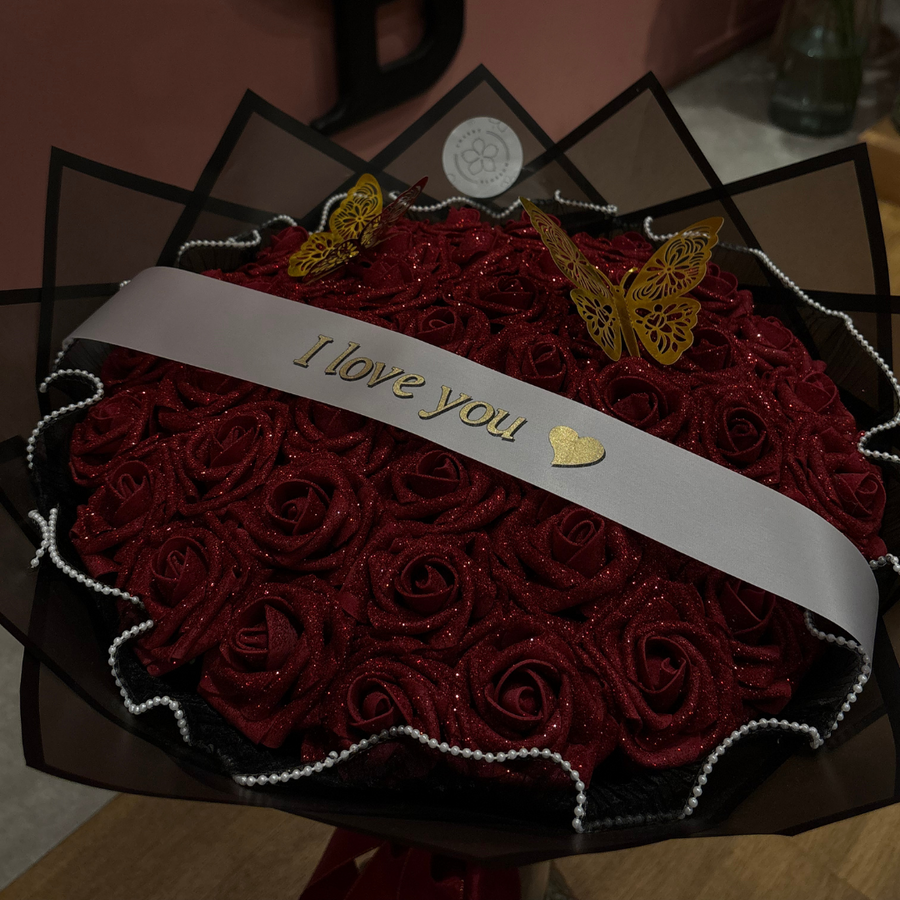 Blossom Rosenstrauß® | 𝗥𝗼𝘆𝗮𝗹-𝗚𝗹𝗶𝘁𝘇𝗲𝗿-𝗦𝘁𝗼𝗳𝗳𝗿𝗼𝘀𝗲𝗻