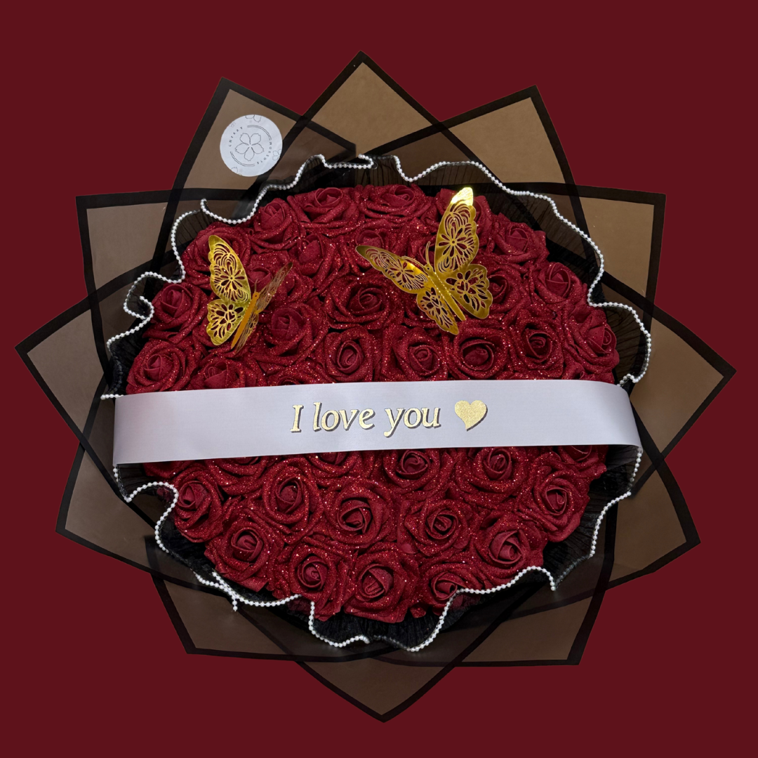Blossom Rosenstrauß® | 𝗥𝗼𝘆𝗮𝗹-𝗚𝗹𝗶𝘁𝘇𝗲𝗿-𝗦𝘁𝗼𝗳𝗳𝗿𝗼𝘀𝗲𝗻
